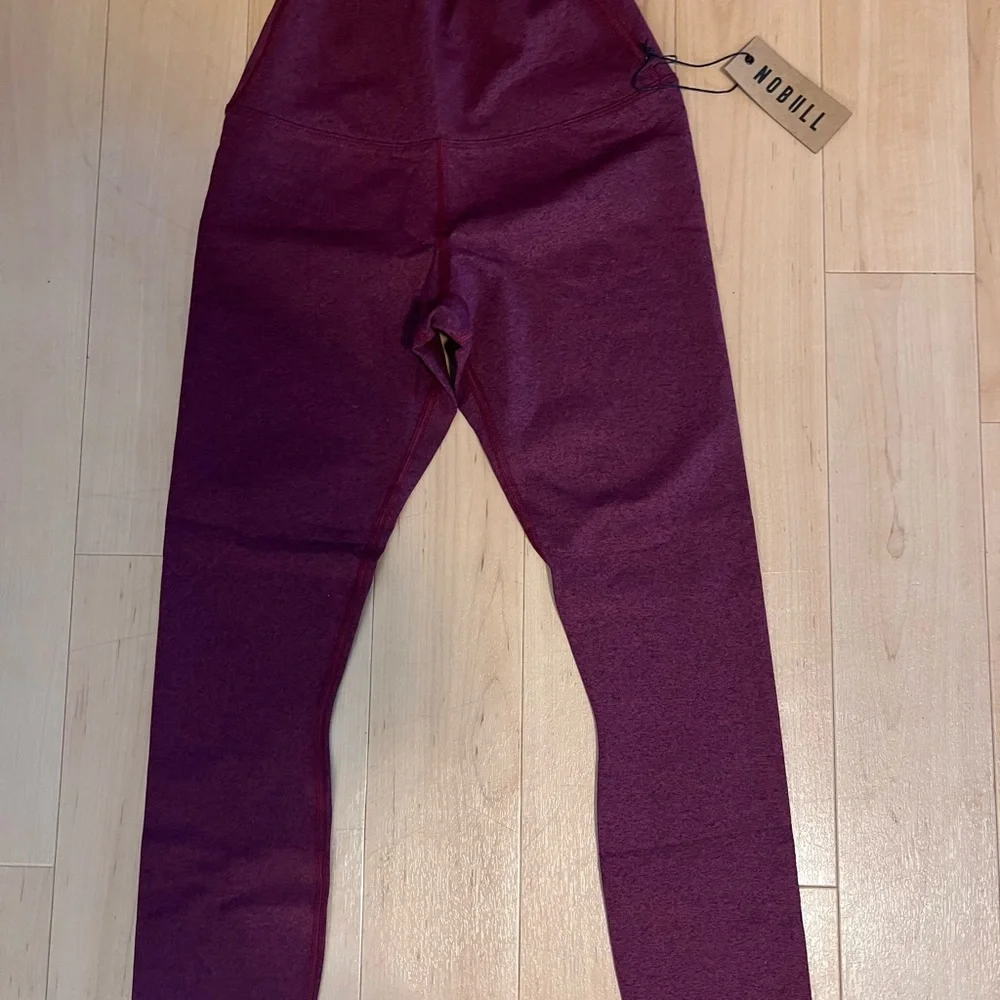 NOBULL Burgundy Leggings XS NWT - Picture 5 of 6